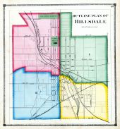 Hillsdale - Outline Plan, Hillsdale County 1872